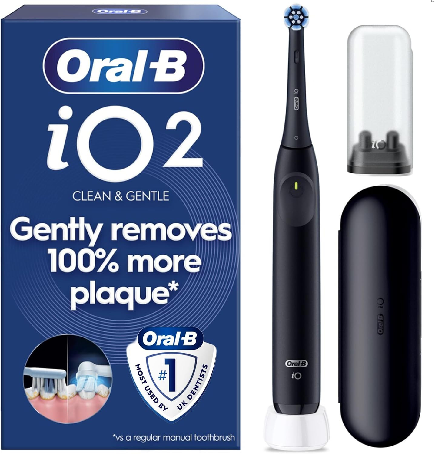 Oral-B iO2 Electric Toothbrush for Adults, Night Black, with Travel Case | Amazon (UK)
