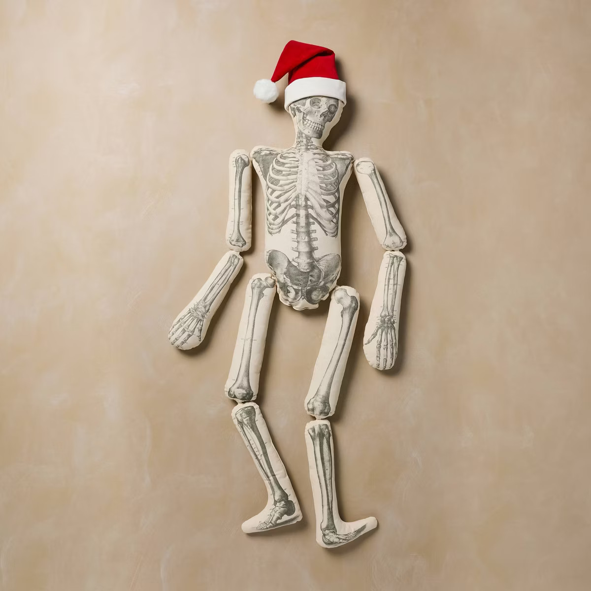 John Derian for Target 63" Stuffed Fabric Skeleton with Santa Hat | Target