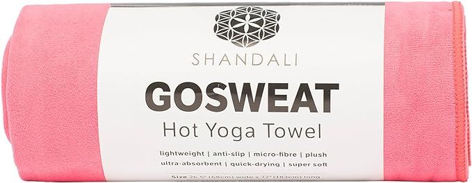 GoSweat Non-Slip Hot Yoga Towel by Shandali with Super-Absorbent Soft Suede Microfiber in Many Co... | Amazon (US)