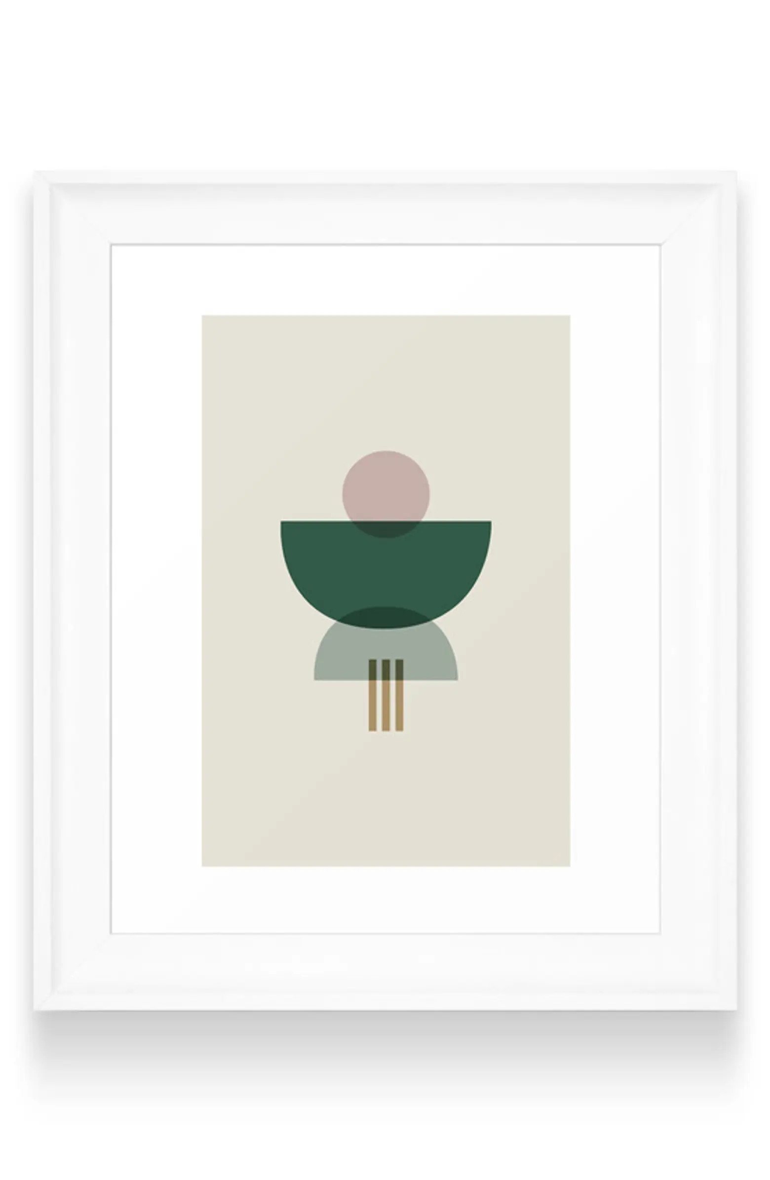 Emerald Abstract Half Moon 3 Art Print | Nordstrom