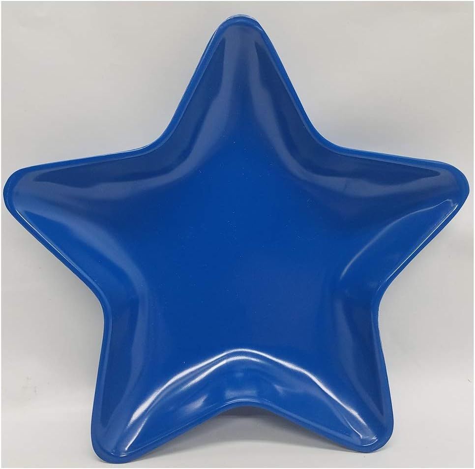 Melamine 6" Solid Blue Star Appetizer Plate (12-Pack) | Amazon (US)