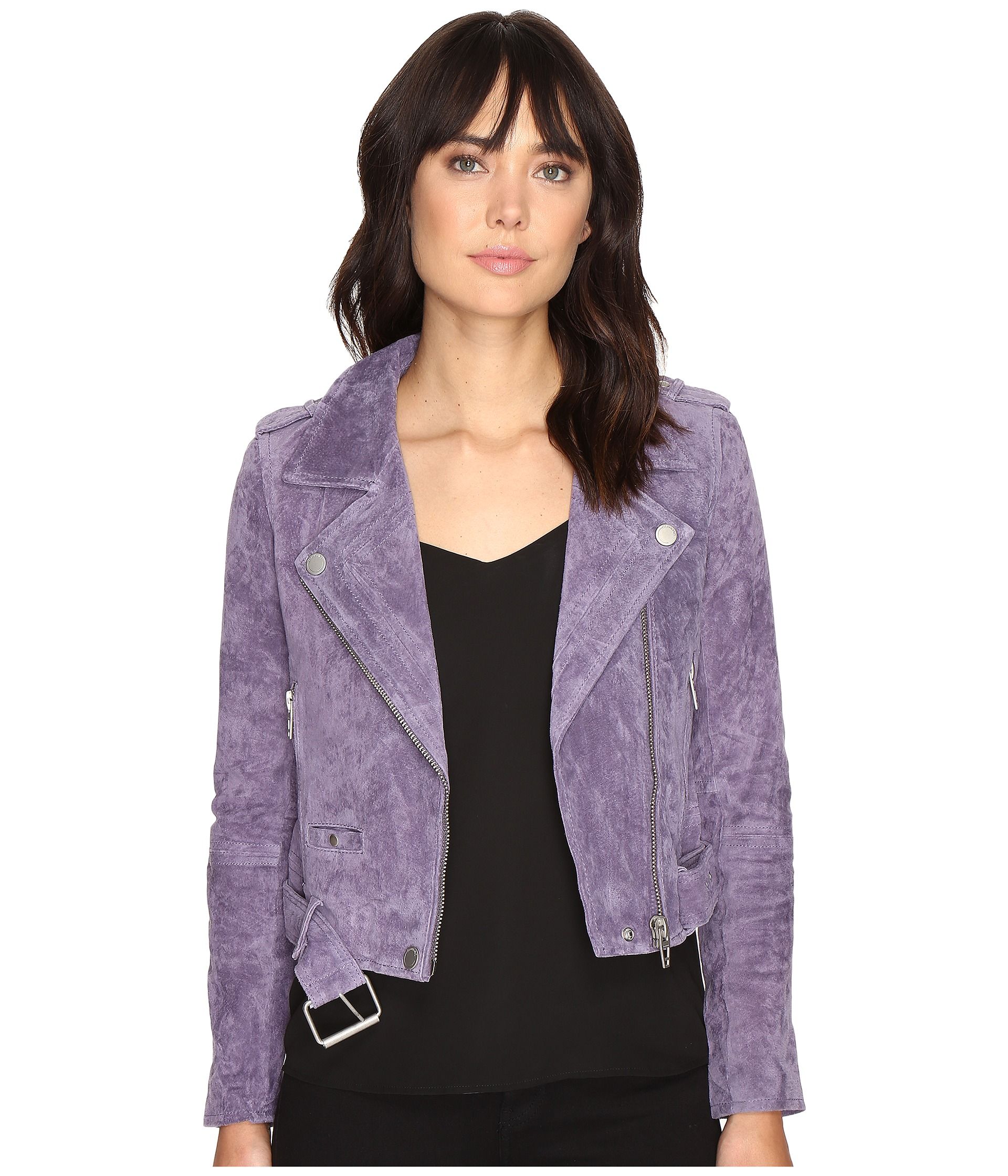 Blank NYC Real Suede Moto Jacket in Purple Haze | Zappos