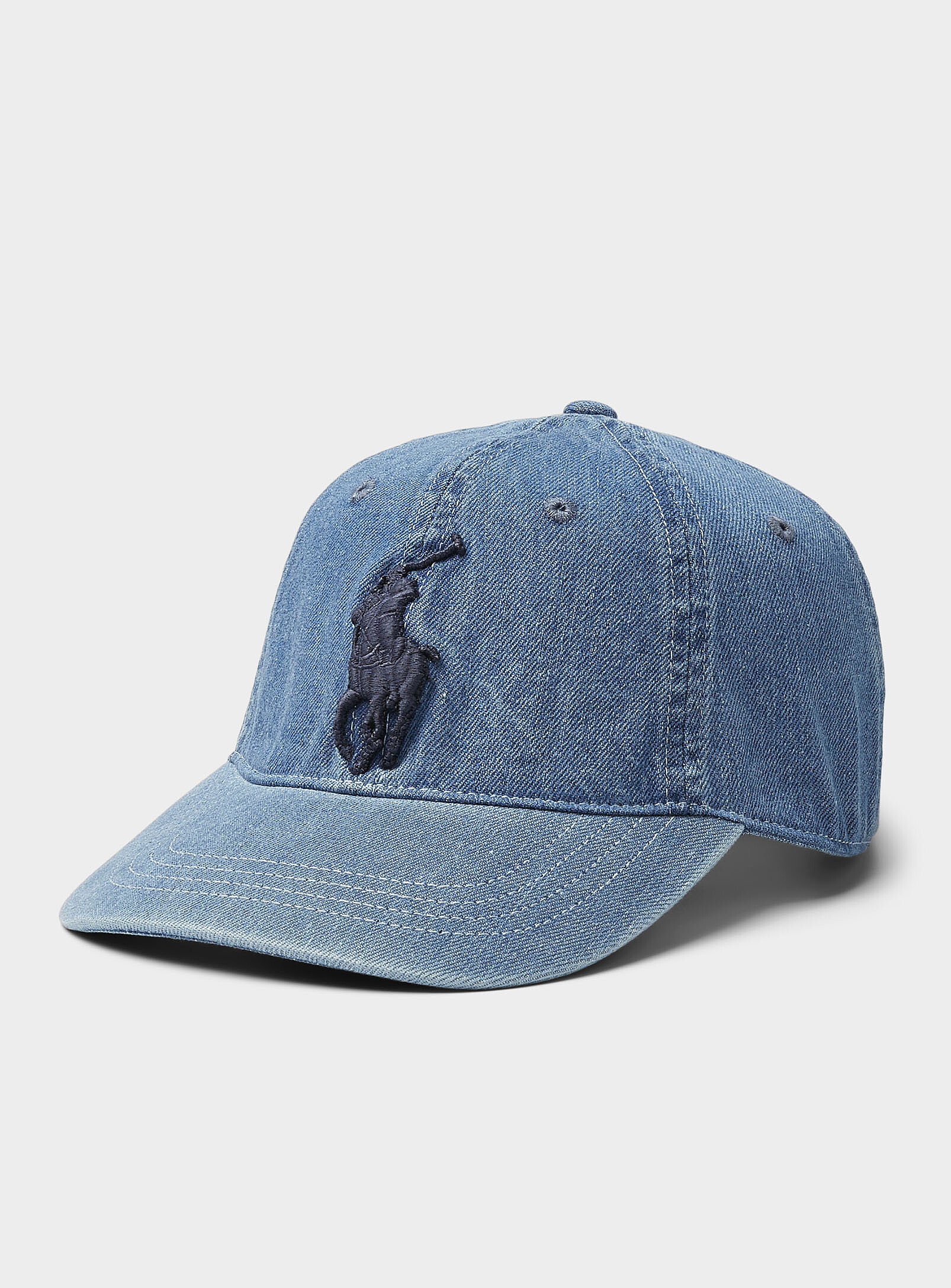 Polo Ralph Lauren - Embossed embroidered logo denim baseball cap (Men, Blue, ONE SIZE) | Simons