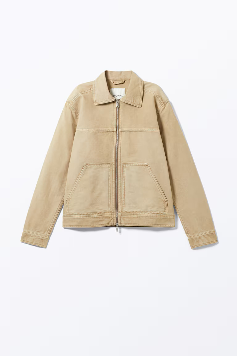 Two-way Zip Oxford Jacket | H&M (UK, MY, IN, SG, PH, TW, HK)