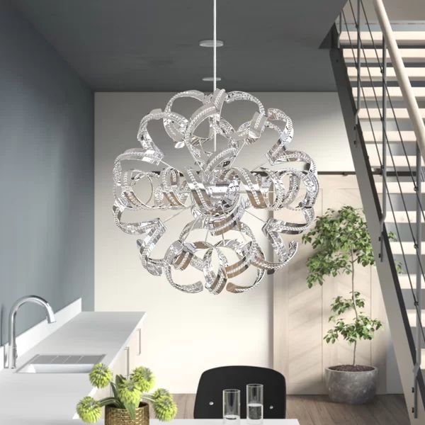 Colletta 5 - Light Unique / Statement Geometric Chandelier with Crystal AccentsSee More by Orren ... | Wayfair North America
