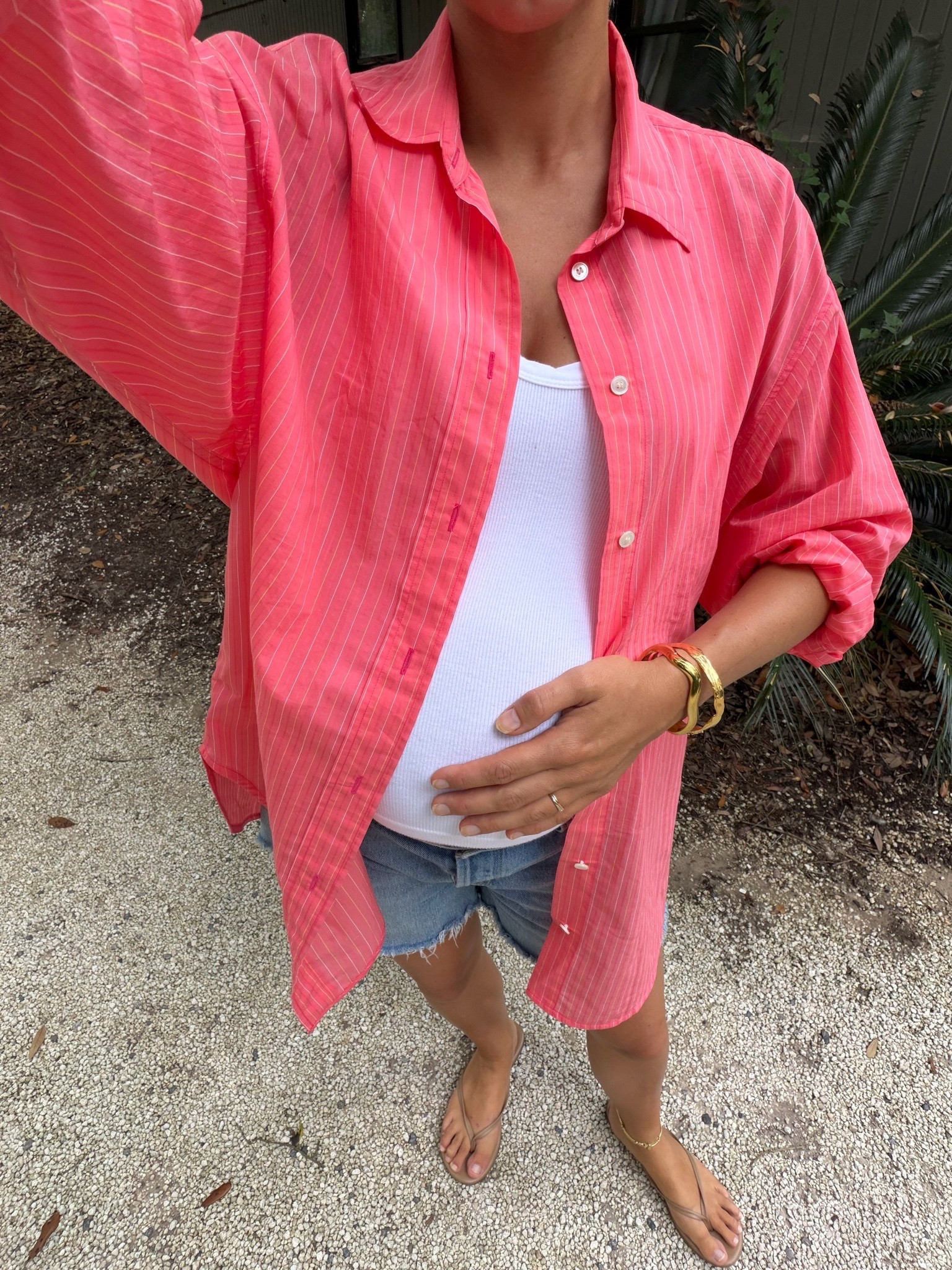 Striped button down on sale! Size m