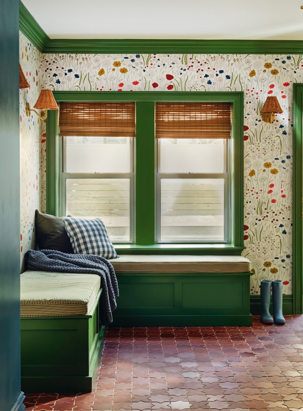 We designed the perfect little cottage sunroom for our Sterling project in Brooklyn. See all the links below! 👇 
Paint color - Benjamin Moore in Herb Garden 
Fabric - Ian Mankin Ticking Stripe in Spruce 
Tile - Fireclay mini Star and Cross in Antiquee

#LTKSeasonal #LTKHome #LTKSummerEdit