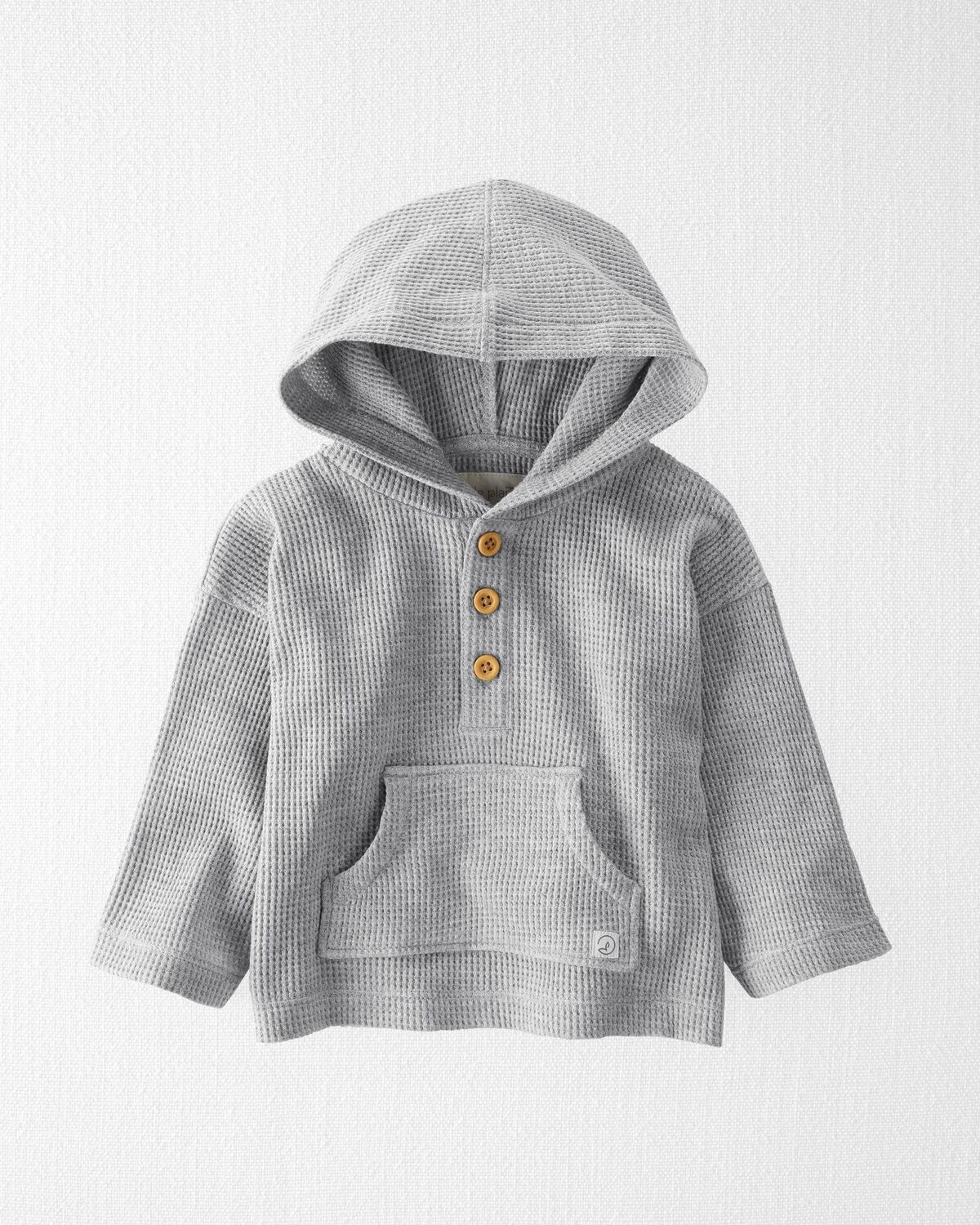 Grey Heather Baby Waffle Knit Pullover Made With Organic Cotton | carters.com | Carter's