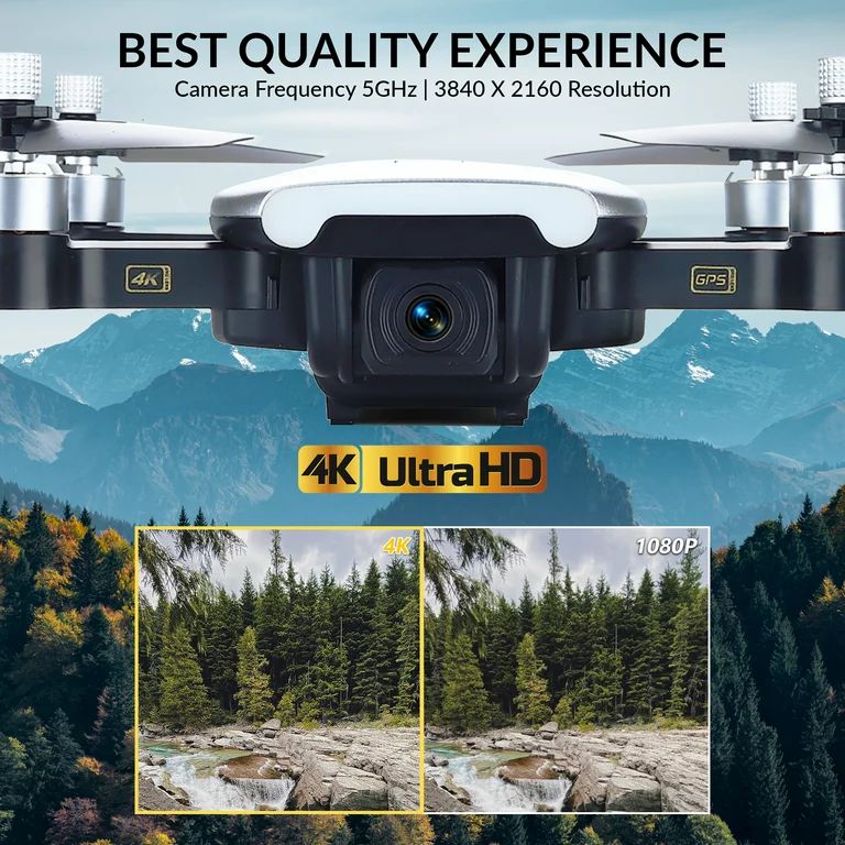Contixo F30 4K UHD Drone for Adults with Wifi Camera GPS FPV Follow Me with extra Battery - Walma... | Walmart (US)