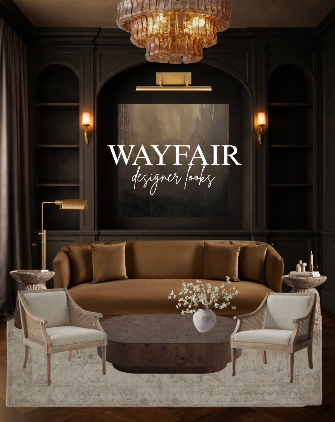 This is how I design a moody living room before anything comes to life.

It’s all about layering contrast, texture, and warmth—and pulling pieces that feel elevated without the designer price tag.

Everything on this board is from @wayfair and linked for you 🤍
#ad #WayfairPartner #Wayfair
