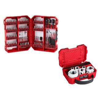 SHOCKWAVE Impact-Duty Alloy Steel Screw Driver Bit Set with Hole Dozer General Purpose Bi-Metal Hole Saw Set (97-Piece) | The Home Depot