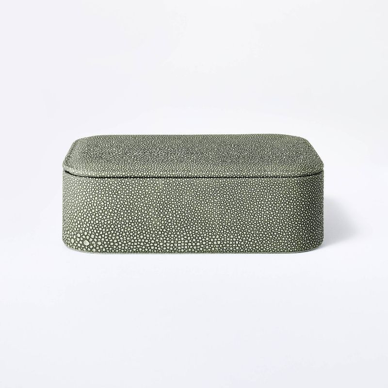 Small Rounded Faux Shagreen Box with Removable Lid - Threshold&#8482; designed with Studio McGee | Target