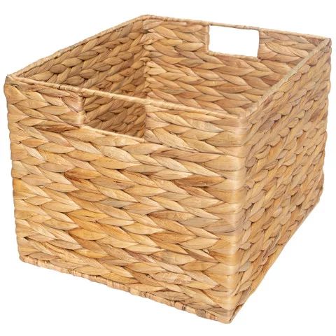 Better Homes & Gardens Natural Water Hyacinth Crate, Set of 2, Large | Walmart (US)