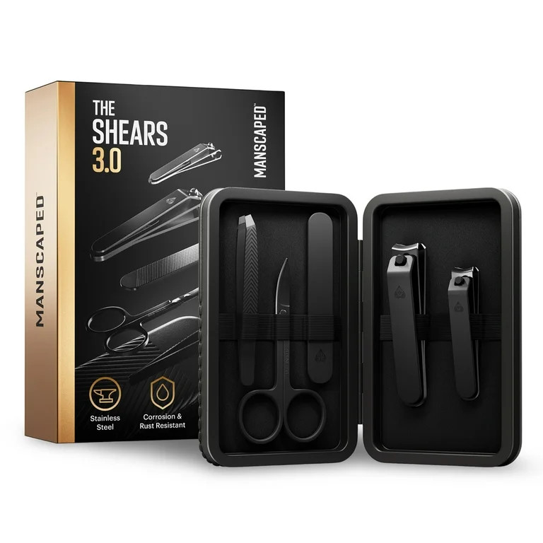 MANSCAPED® Shears 3.0, 5-Piece Precision Mens Nail Grooming Travel Kit | Walmart (US)