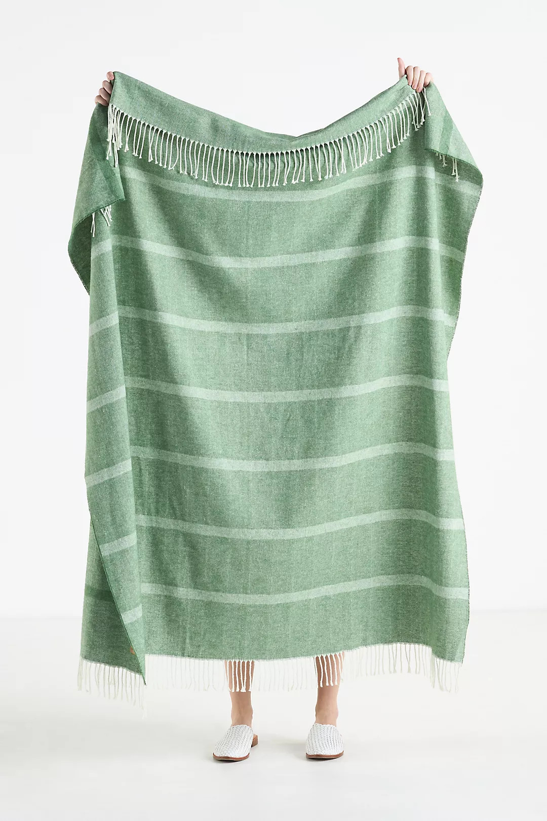 Lands Downunder Montauk Striped Herringbone Throw Blanket | Anthropologie (US)