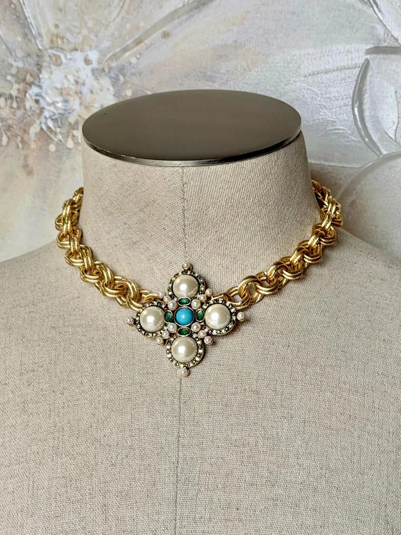 Vintage Pearl Pendant Necklace | Etsy (US)
