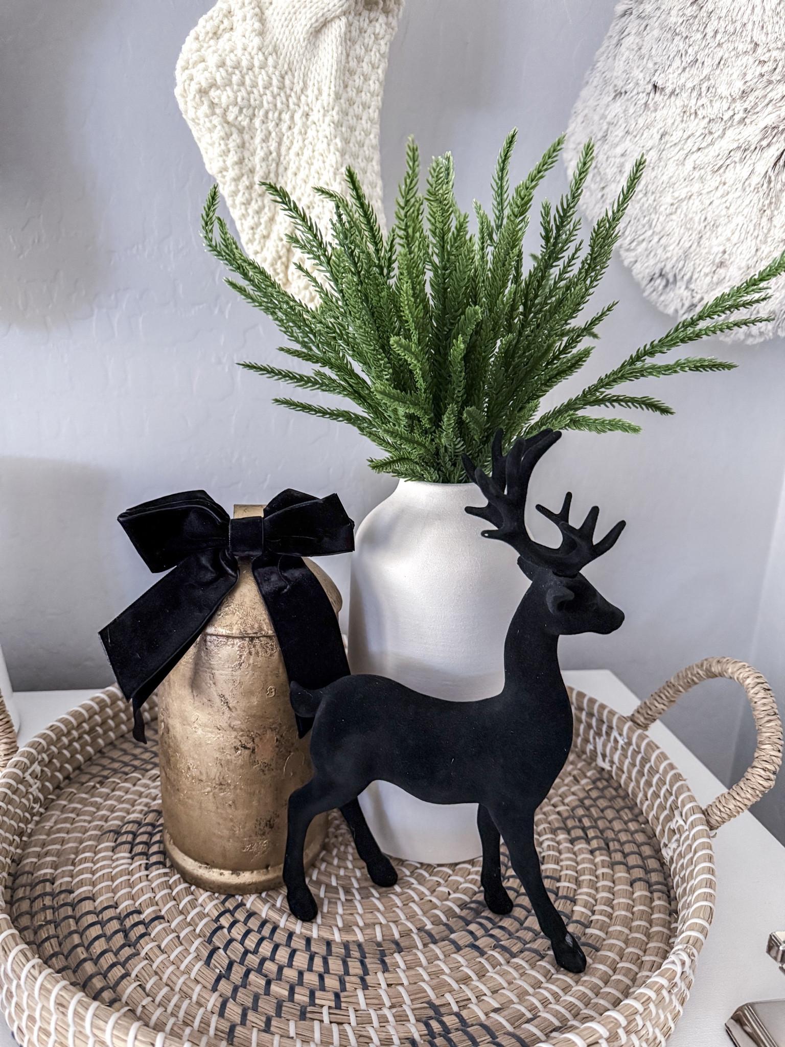 Updating Christmas decor and adding black velvet and Norfolk pine branches everywhere! 🤩 

#LTKSeasonal #LTKHoliday