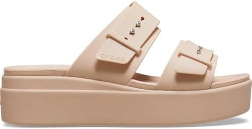 Crocs Women's Brooklyn Buckle Low Wedges | Amazon (US)