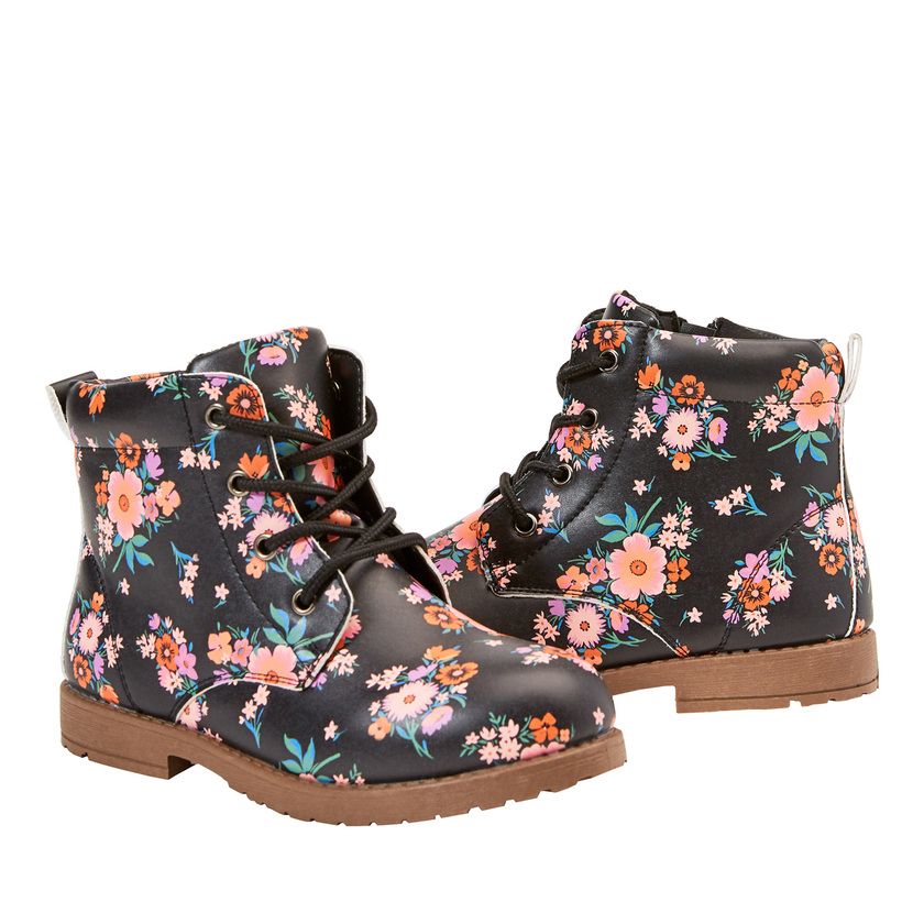 Printed Floral Lug Sole Boot | FabKids