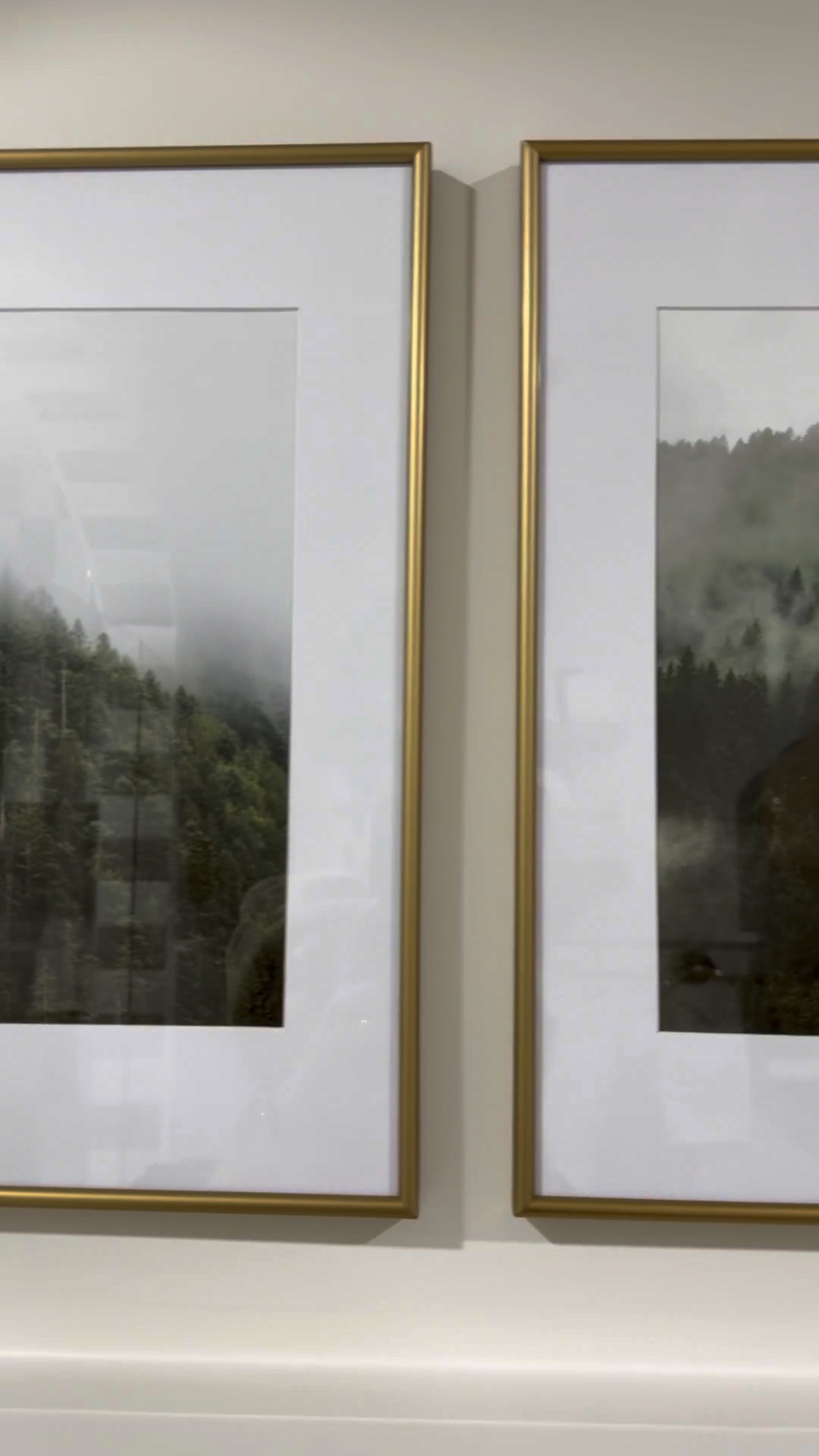 Brass frames + a moody forest print—an easy way to add warmth and depth. It’s classic, but still feels unique and intentional. 

 #LTKHome