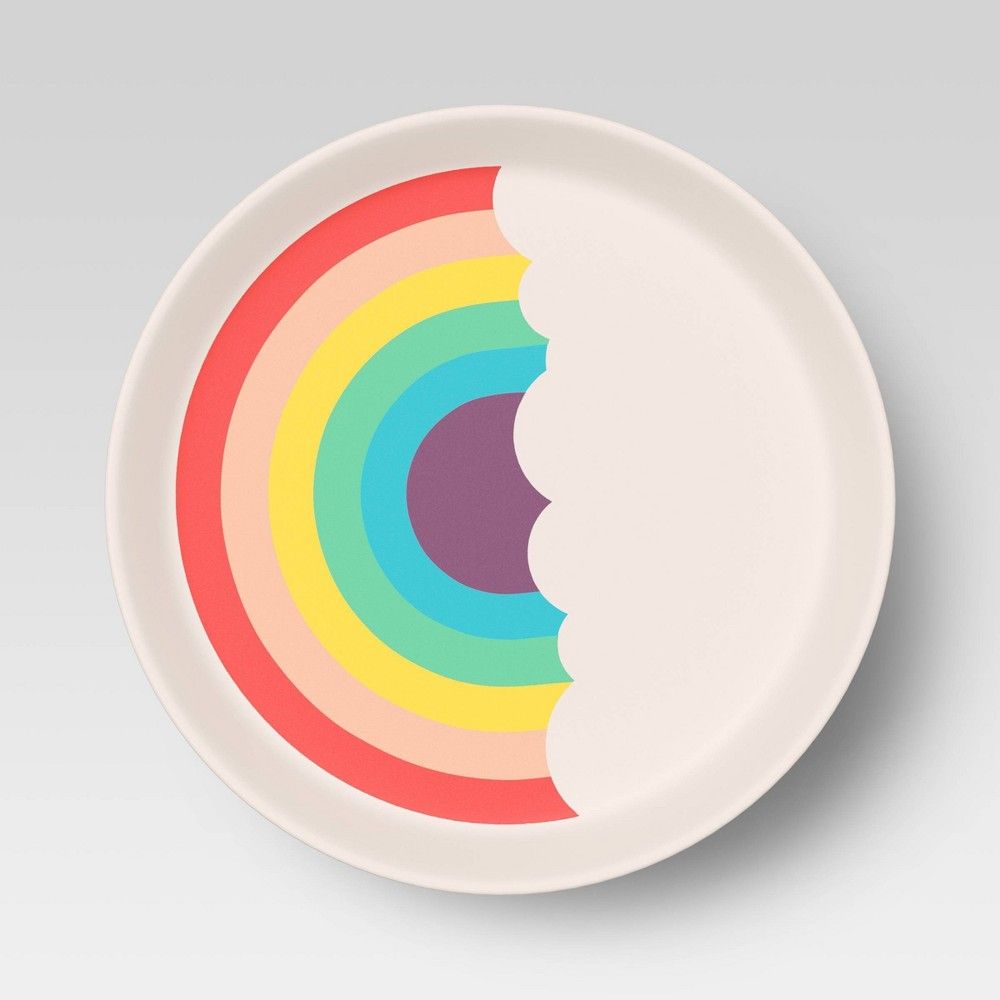 7.25"" Bamboo and Melamine Unicorn Kids Dinner Plate - Pillowfort | Target