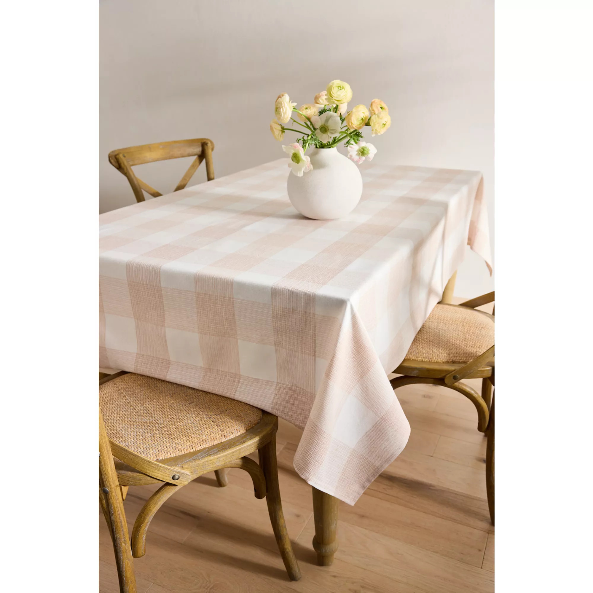 Mingle & Co. Large Check Woven Tablecloth | Kohl's
