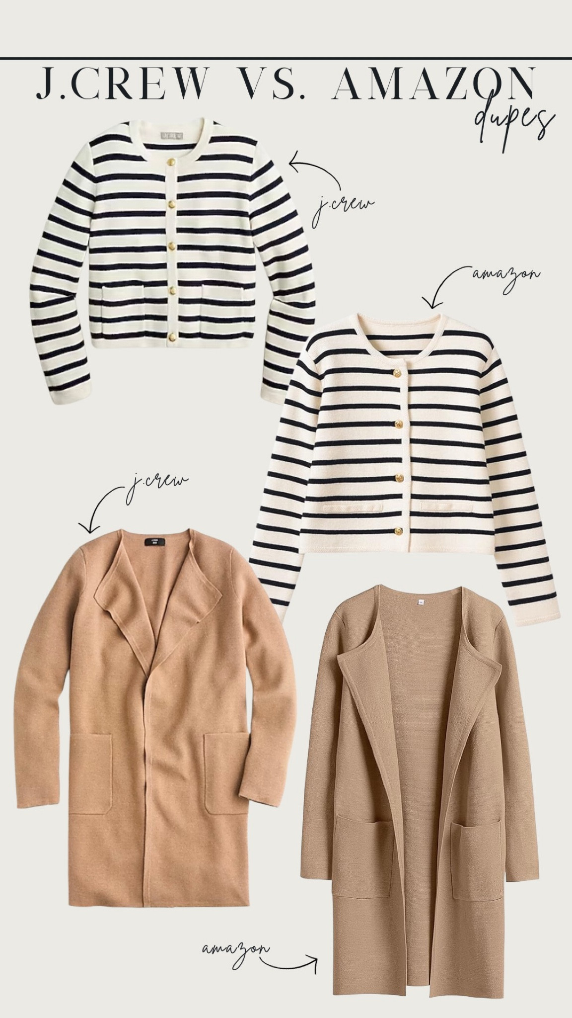J.Crew vs. Amazon dupes! These two classic sweaters are perfect for fall outfits. 

#LTKfindsunder100 #LTKxPrime #LTKSeasonal