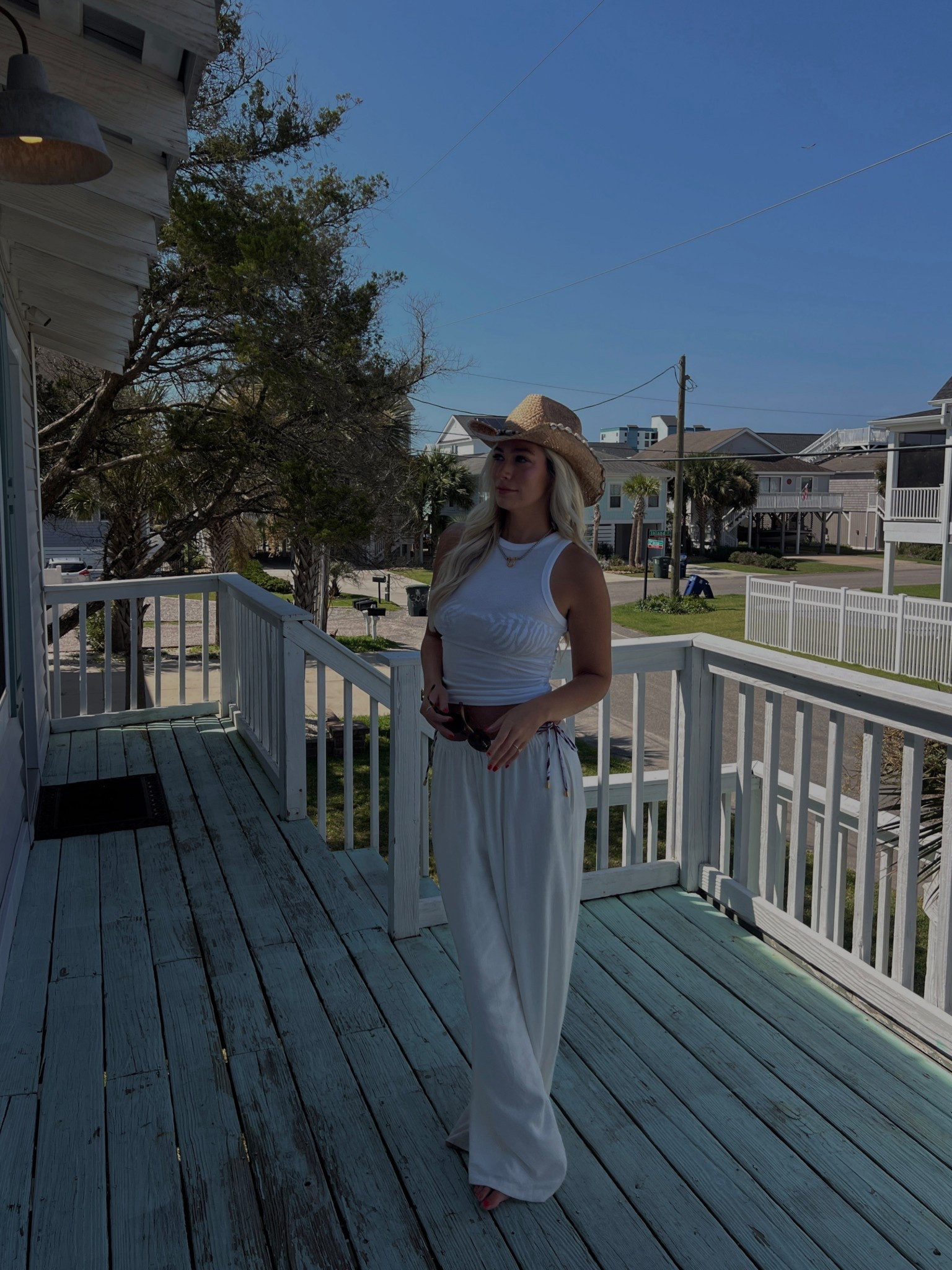 Pants - princess Polly
Swim suit - old nasty gal
Tank - target 
Hat - loves gas station (linked similar that I have)