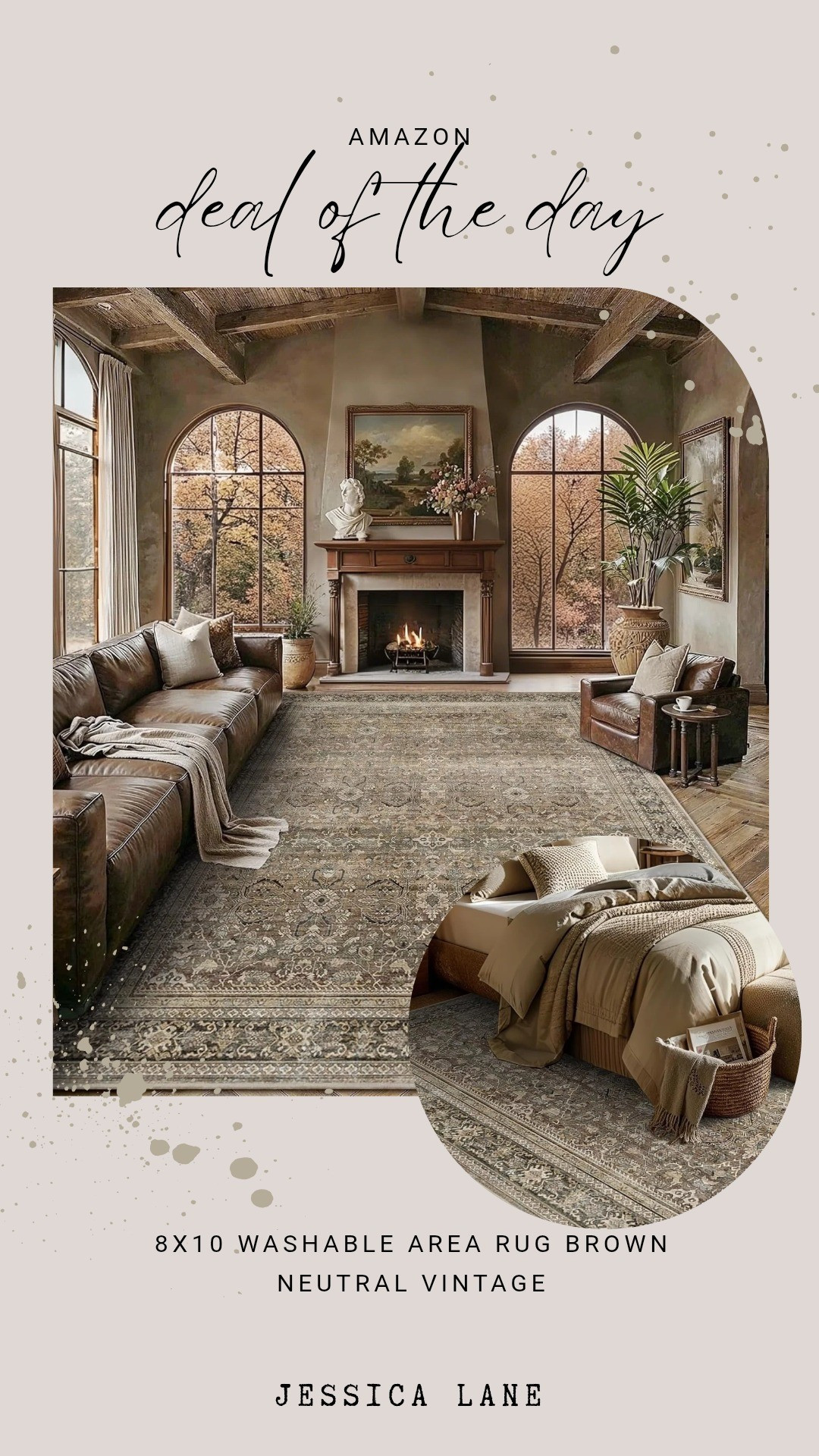 This washable vintage area rug is the perfect neutral foundation for a living room or bedroom. I love how it instantly grounds the space with its rich, warm tones.#arearugs #washablerug #neutralhome #livingroomdecor

#LTKSaleAlert #LTKHome #LTKKids