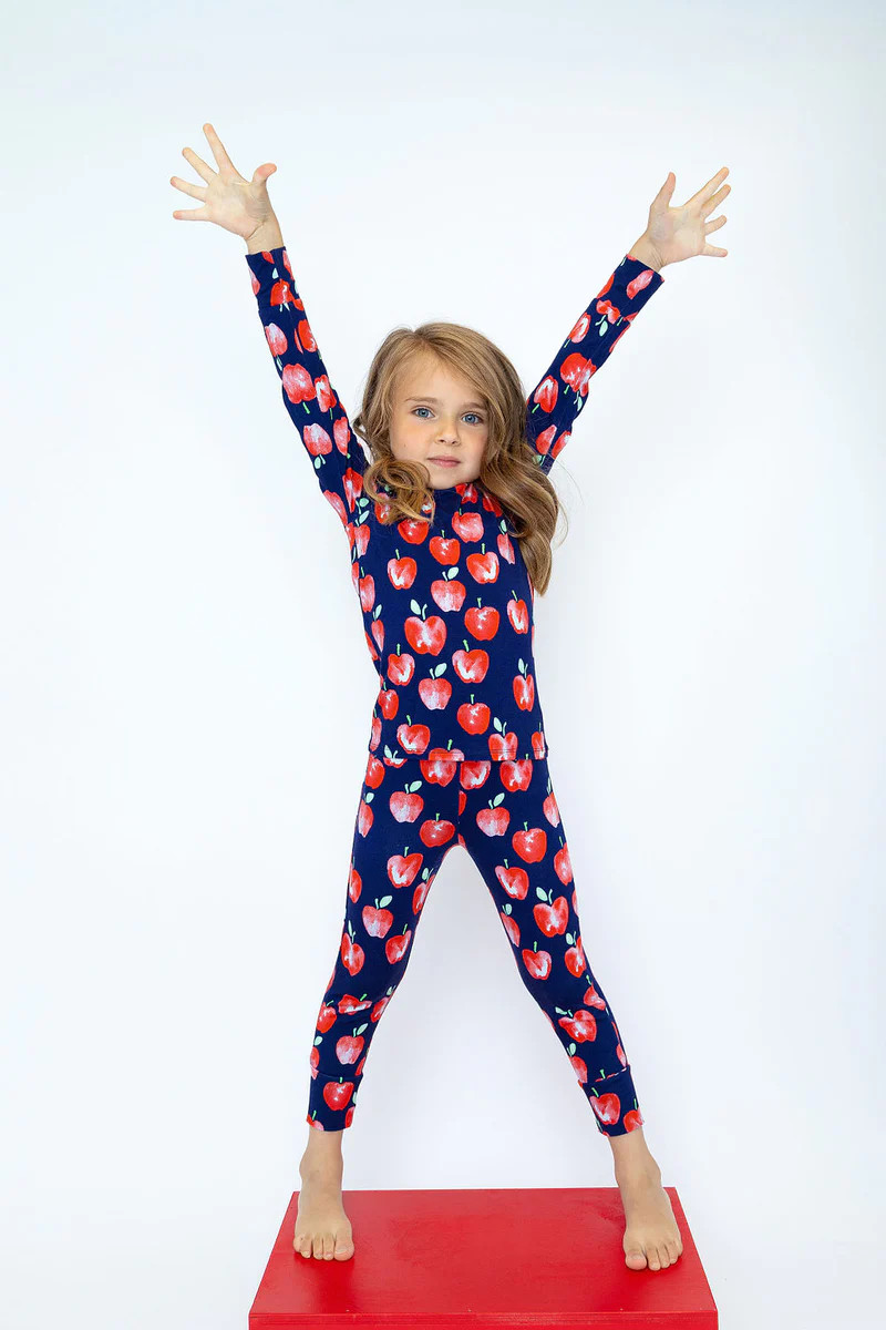 Apple Two-Piece Long Set | Little Pajama Co.