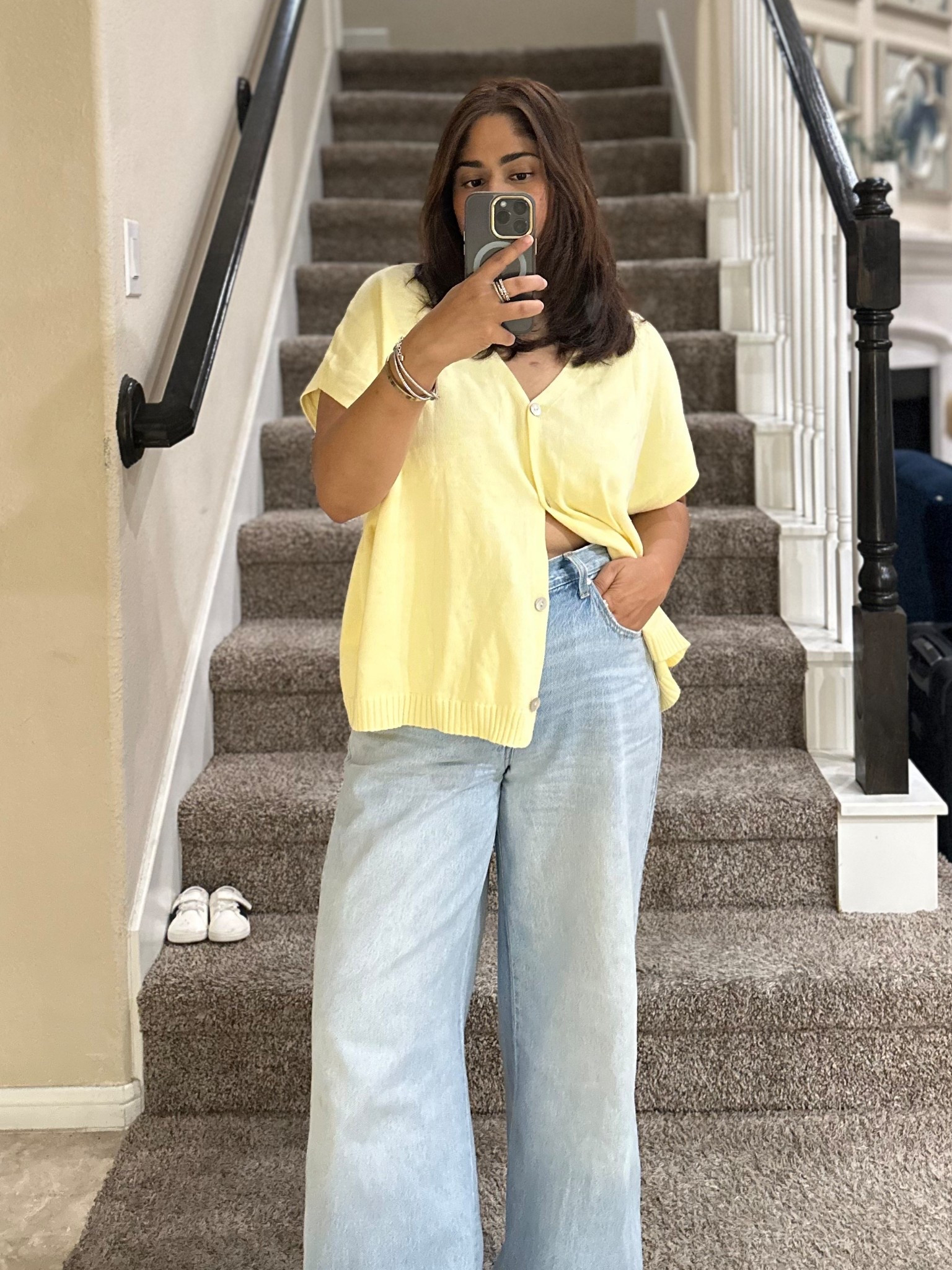 Butter yellow cardigan and baggy jeans #falloutfits #fallook #targetstyle #butteryellow 

#LTKFindsUnder50 #LTKStyleTip #LTKFindsUnder100