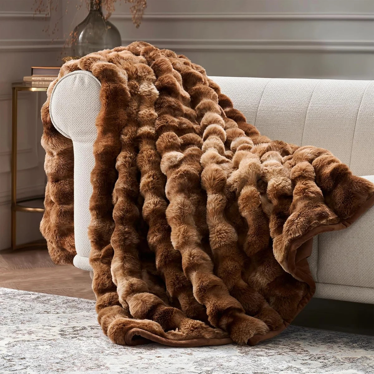 Faux Fur Weighted Throw Blanket | AllModern