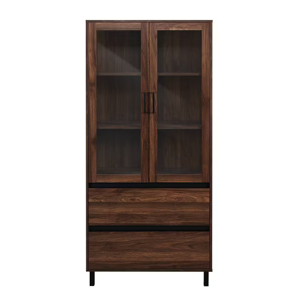 68" Glass Door Storage Hutch with Drawers - Saracina Home | Target