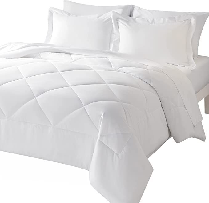 CozyLux King Bed in a Bag 7-Pieces Comforter Sets with Comforter and Sheets White All Season Bedd... | Amazon (US)