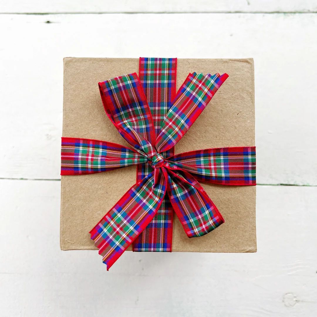 Royal Stewart tartan ribbon, Scottish Christmas decor, diy crafts, plaid hair bows, scrapbooking ... | Etsy (US)