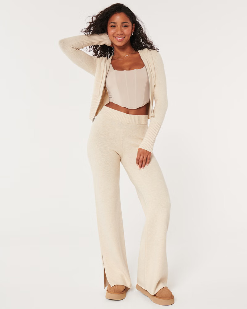 Women's Gilly Hicks Sweater-Knit Flare Pants | Women's Sleepwear & Loungewear | HollisterCo.com | Hollister (US)