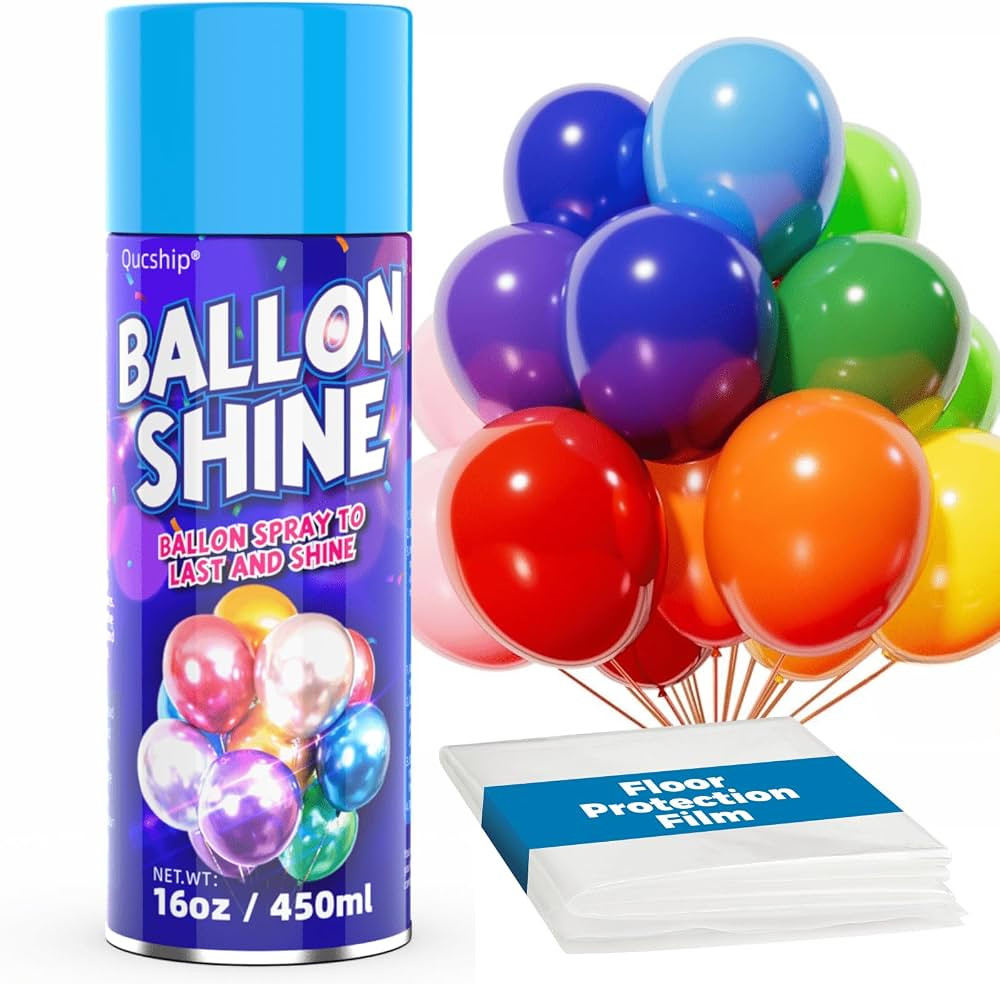 16 oz Instant Glossy Balloon Shine Spray (within 1 Second), 7-Day Long-Lasting Latex Balloon Spra... | Amazon (US)