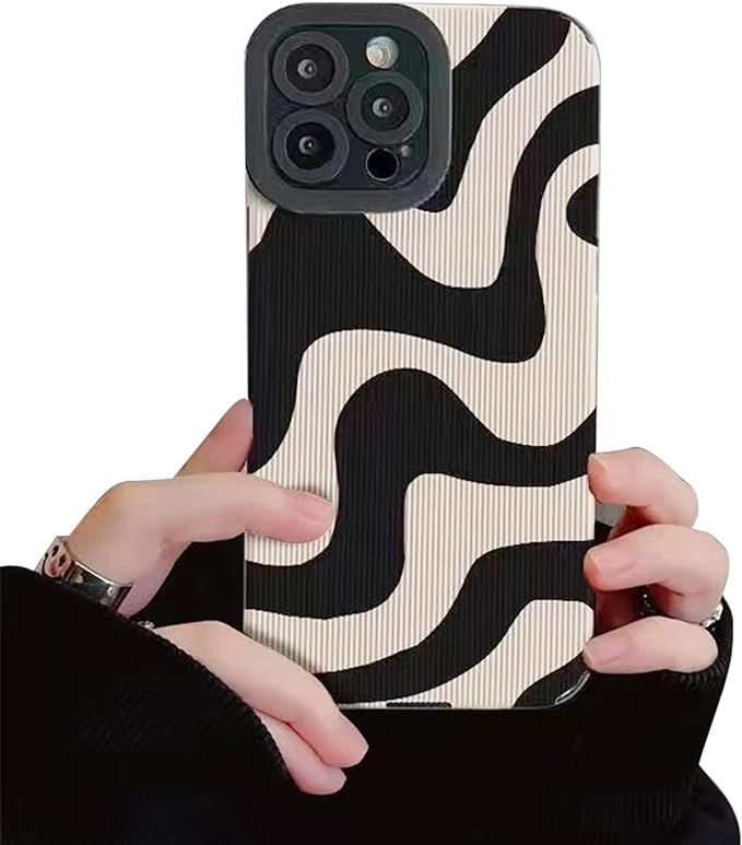 Yebowe Compatible with iPhone 14 Pro Max Case Cute Zebra Stripes Pattern for Women Girls Wave Aes... | Amazon (US)