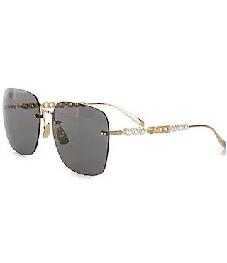 Gucci Women's Fashion Show 63mm Square Sunglasses - Shiny Yellow Gold | Dillard's