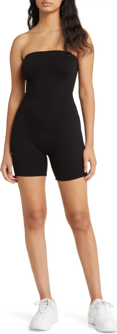 Naked Wardrobe Meant Tu-Be Strapless Romper in Black at Nordstrom, Size X-Small | Nordstrom