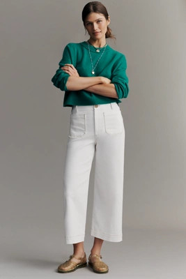 The Colette Whipstitch High-Rise Crop Wide Leg Jeans by Maeve | Anthropologie (US)