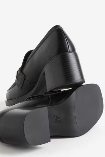 Heeled loafers - Black - Ladies | H&M US | H&M (US + CA)