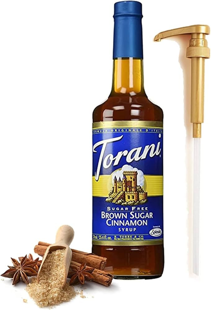 Torani Sugar Free Brown Sugar Cinnamon Syrup for Coffee 25.4 Ounces Coffee Flavoring for Drinks w... | Amazon (US)
