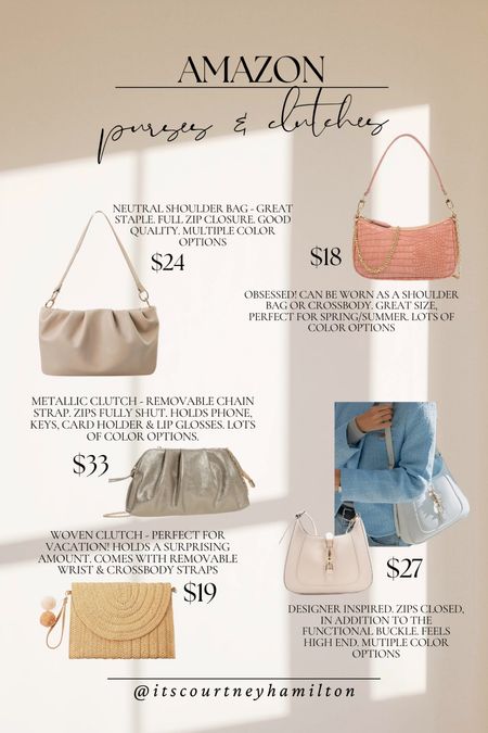 Amazon bags, affordable clutch, affordable purse. Shoulder bag. Designer inspired bag. Vacation purse. Woven clutch

#LTKFindsUnder50 #LTKStyleTip #LTKSaleAlert