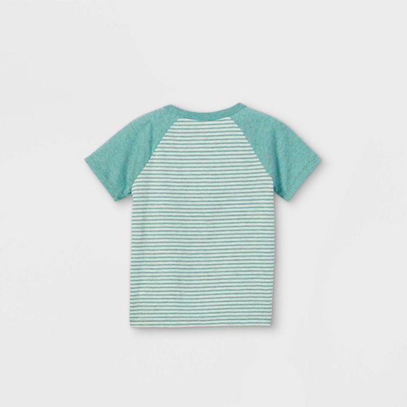 Toddler Boys' Striped Short Sleeve T-Shirt - Cat & Jack™ Green | Target