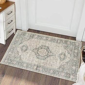 Lahome Oriental Area Rug - 2x3 Entryway Rugs Indoor Printed Small Rugs Non Slip Kitchen Mat, Stai... | Amazon (US)