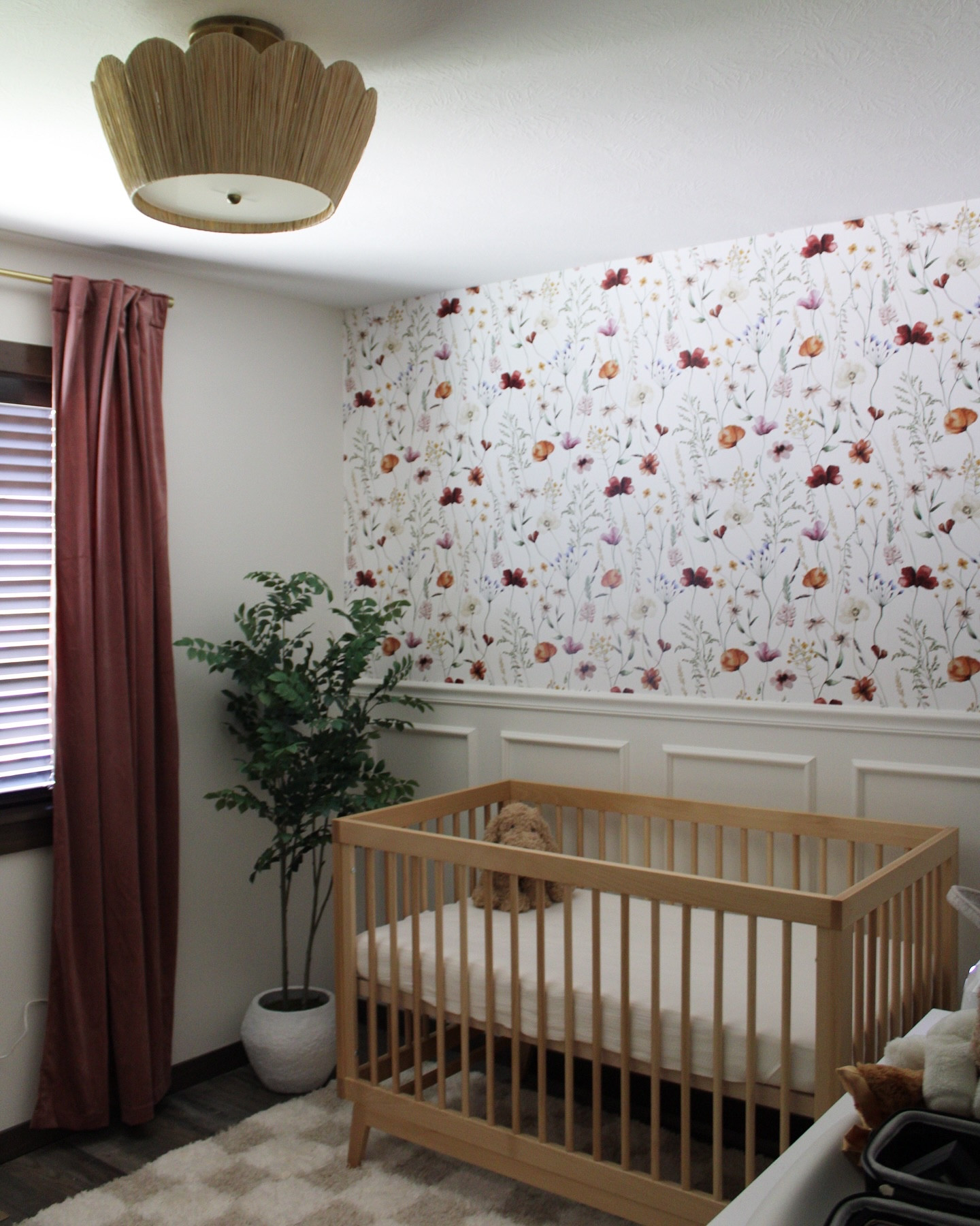 A perfect little nursery for a perfect little baby girl 🥀🌷🌼🪻 

This has been in the works for 6+ months and to see it come to life yesterday was so rewarding! It’s so pretty in there 🥹 

#nurserydecor #spoonflower #wallpaper #nurseryinspo