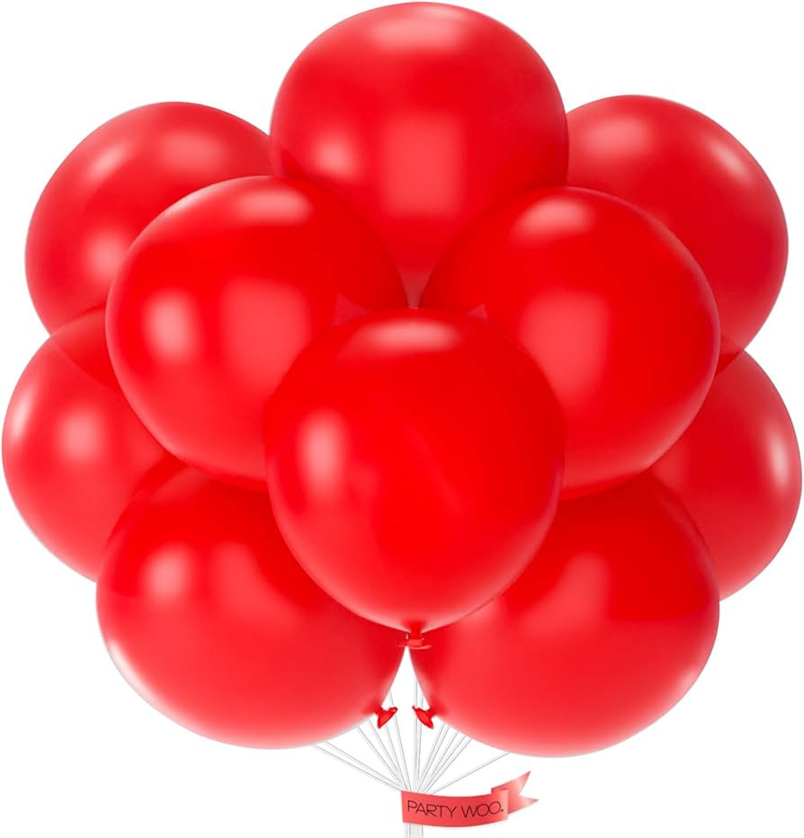 PartyWoo Red Balloons 20pcs 18 Inch Red Helium Balloons for Birthday Graduation Bachelorette Citi... | Amazon (US)
