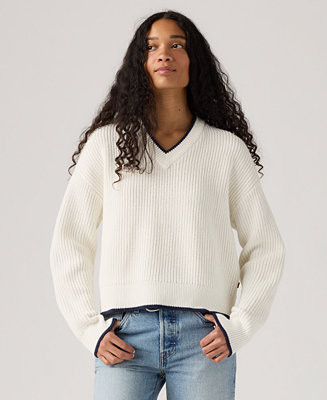 Levi's Women's Reese V-Neck Long Sleeve Sweater - Macy's | Macy's