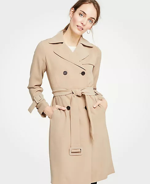 Flounce Sleeve Trench | Ann Taylor (US)